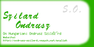 szilard ondrusz business card